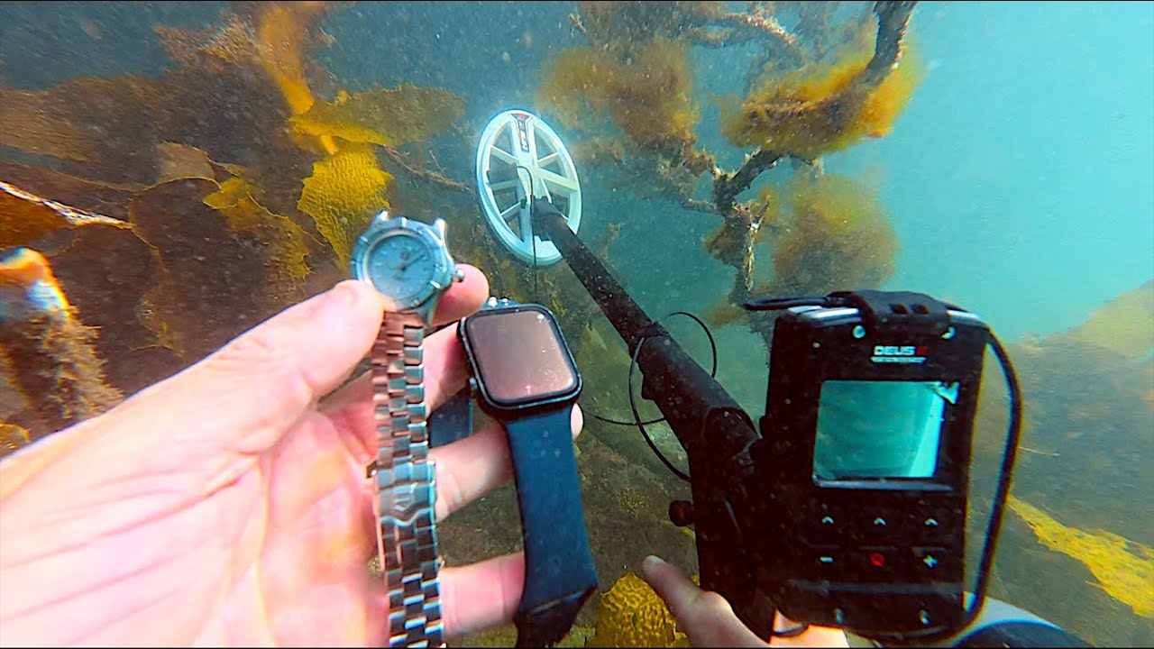 Found $30,000 TAG Watch?? Metal Detecting UNDERWATER Cliff Jumps!!