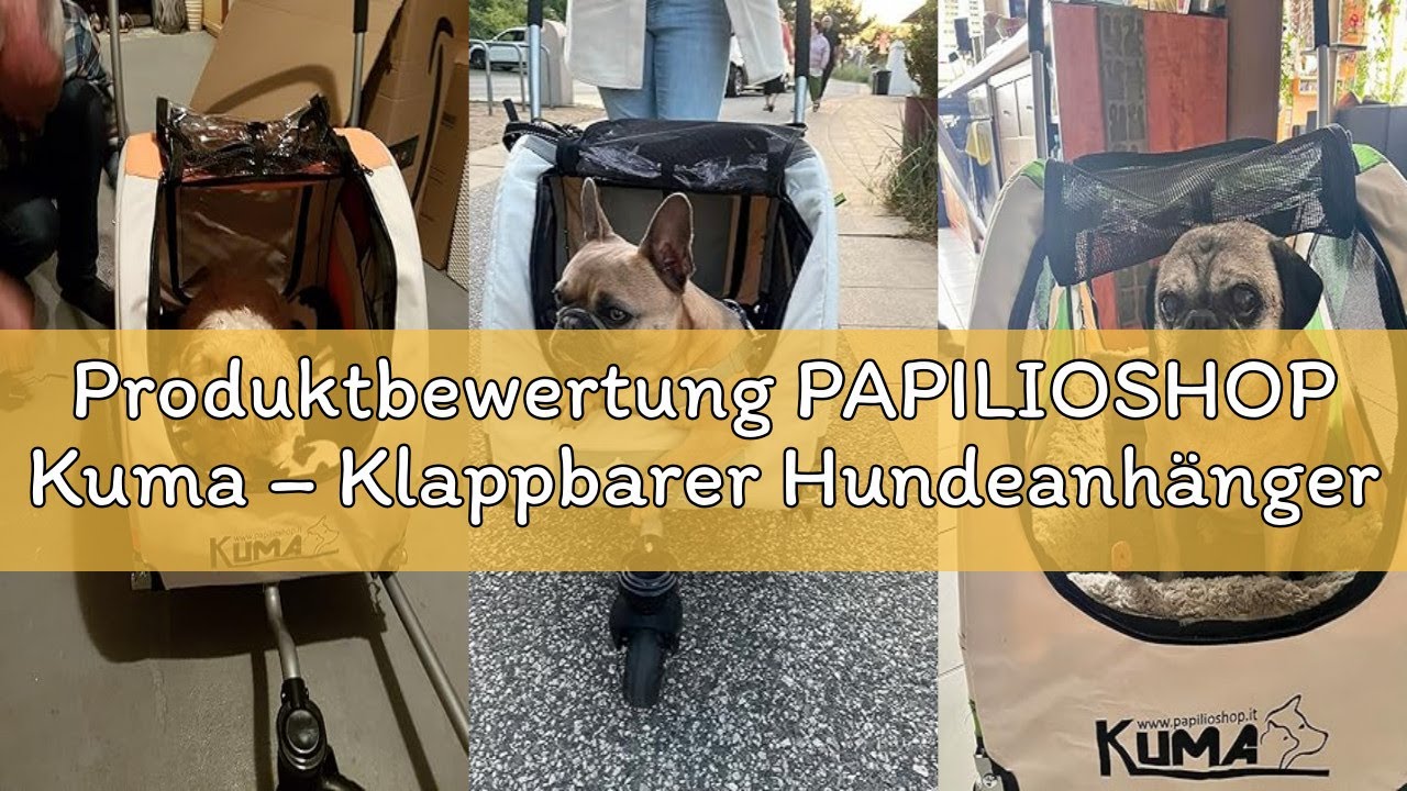 Produktbewertung PAPILIOSHOP Kuma – Klappbarer Hundeanhänger, Hundewagen und Fahrradanhänger für kle