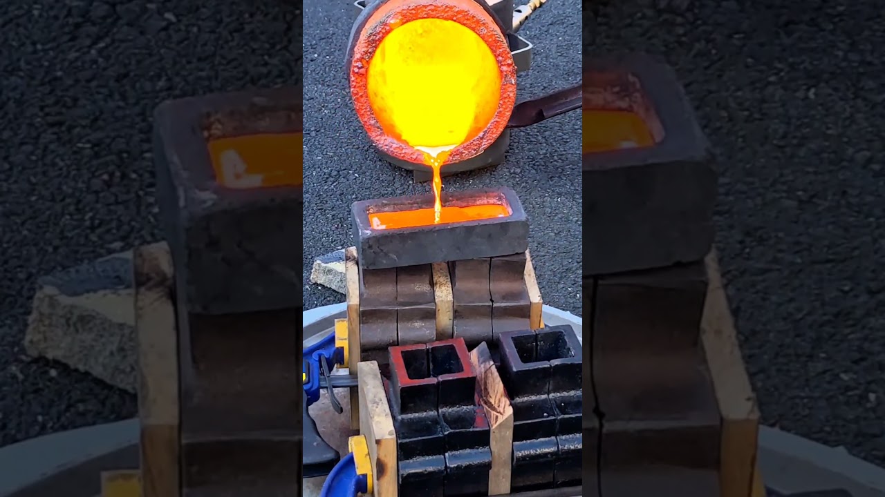 Metal Casting Copper Ingot #heinrichsmade #copper #metalcasting