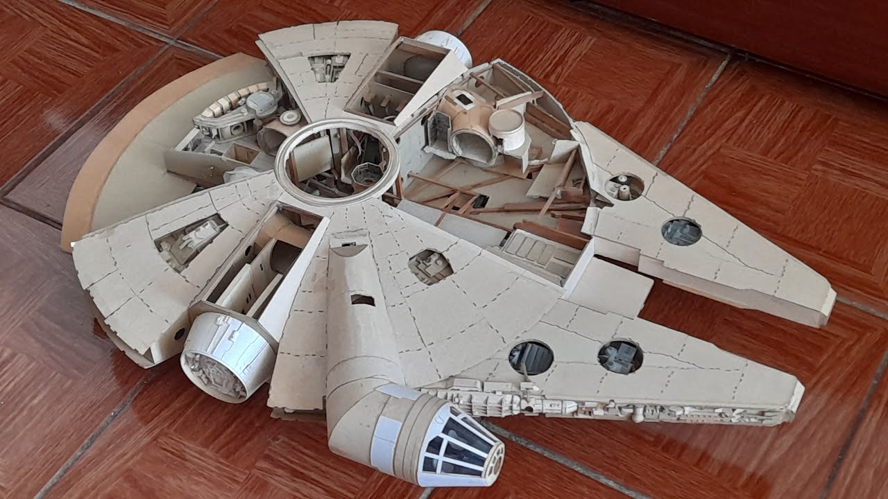 Millenium Falcon made of paper. Halcon Milenario hecho de papel, III PARTE