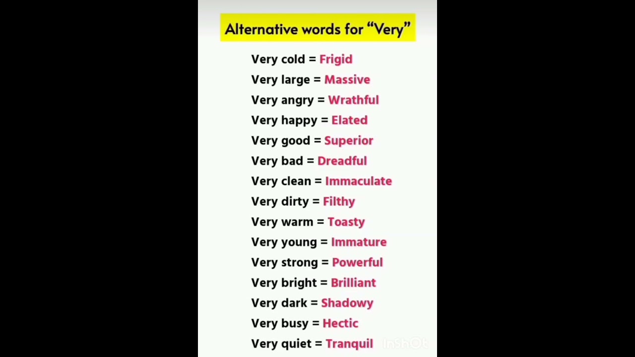 Alternative Words For 