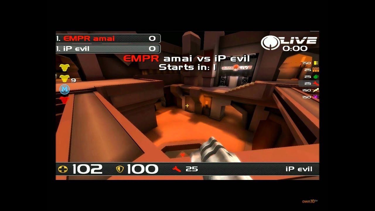 Zotac QuakeLive Duel Cup #125 Final: Evil VS Amai (English Commentary By Zoot)