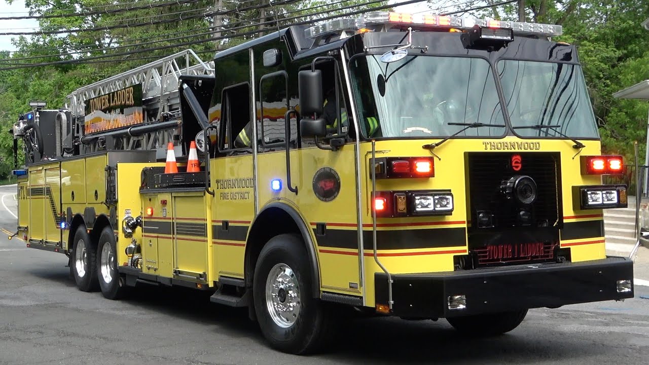 Thornwood FD *NEW* Car 2472, Tower Ladder 1, & Hawthorne FD Engine 155 & Ambulance 63B2 Responding