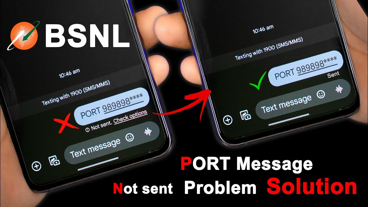 BSNL Port Message Not Sent, bsnl port message sending failed, bsnl port message failed