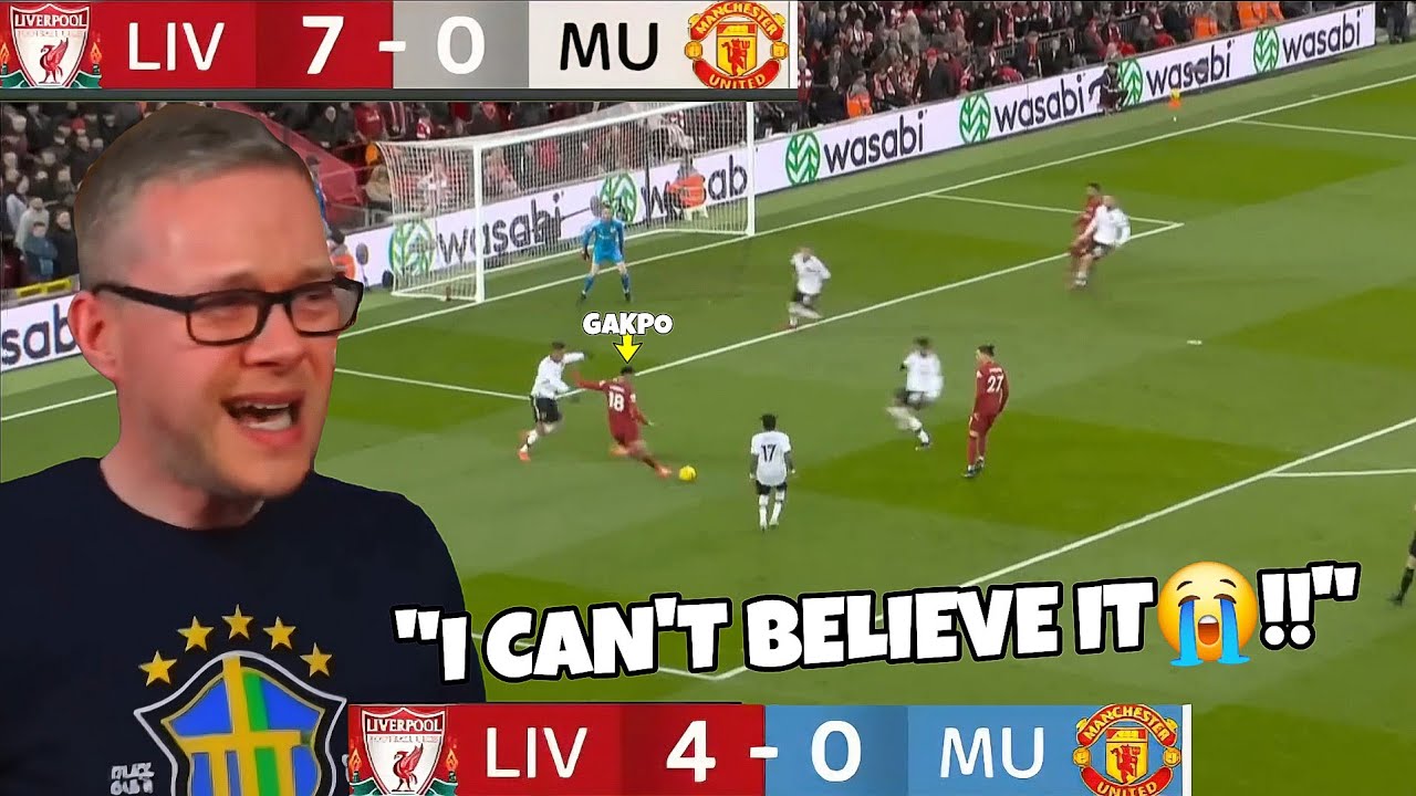 Mark Goldbridge Most FURIOUS MOMENTS Watching Liverpool vs Man United 