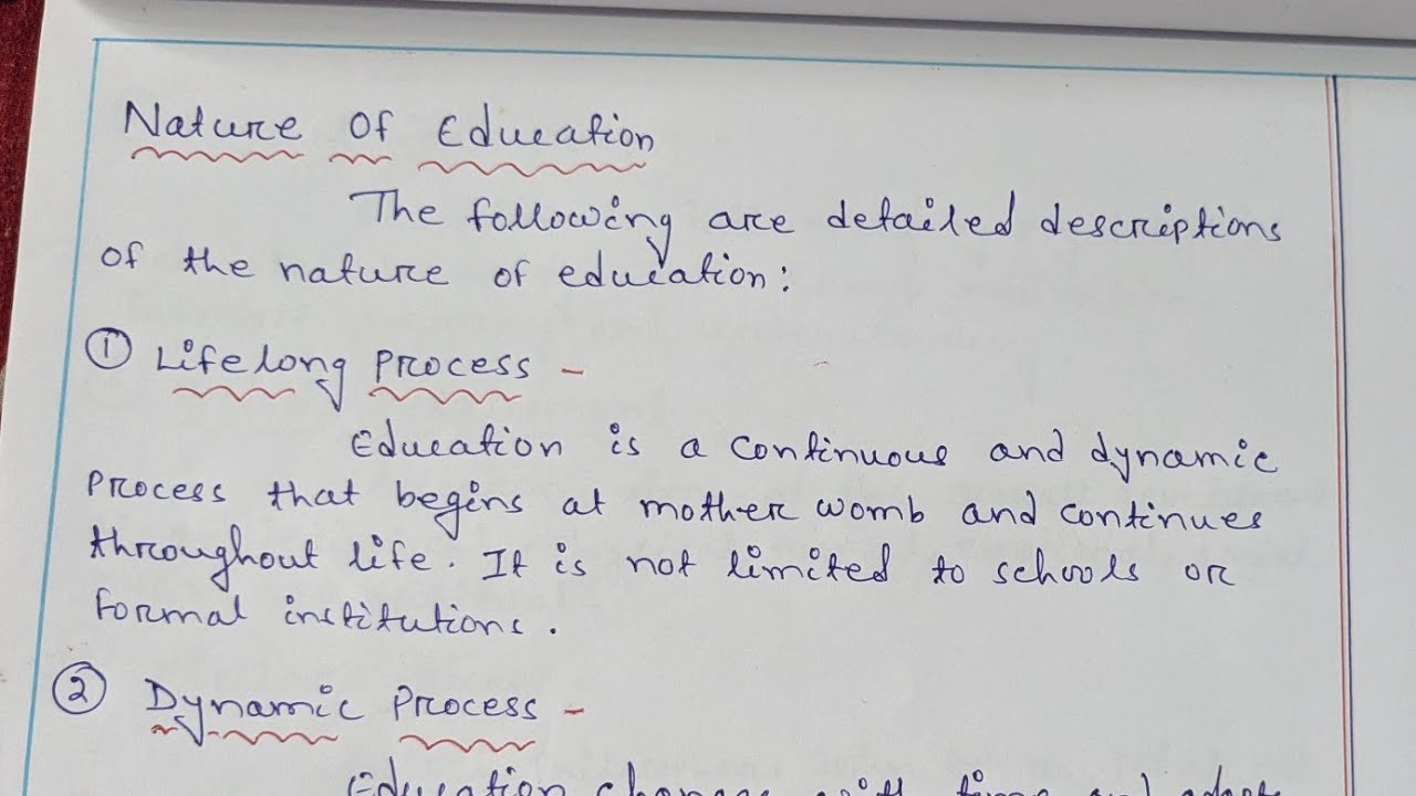 Nature of Education - Notes #education 