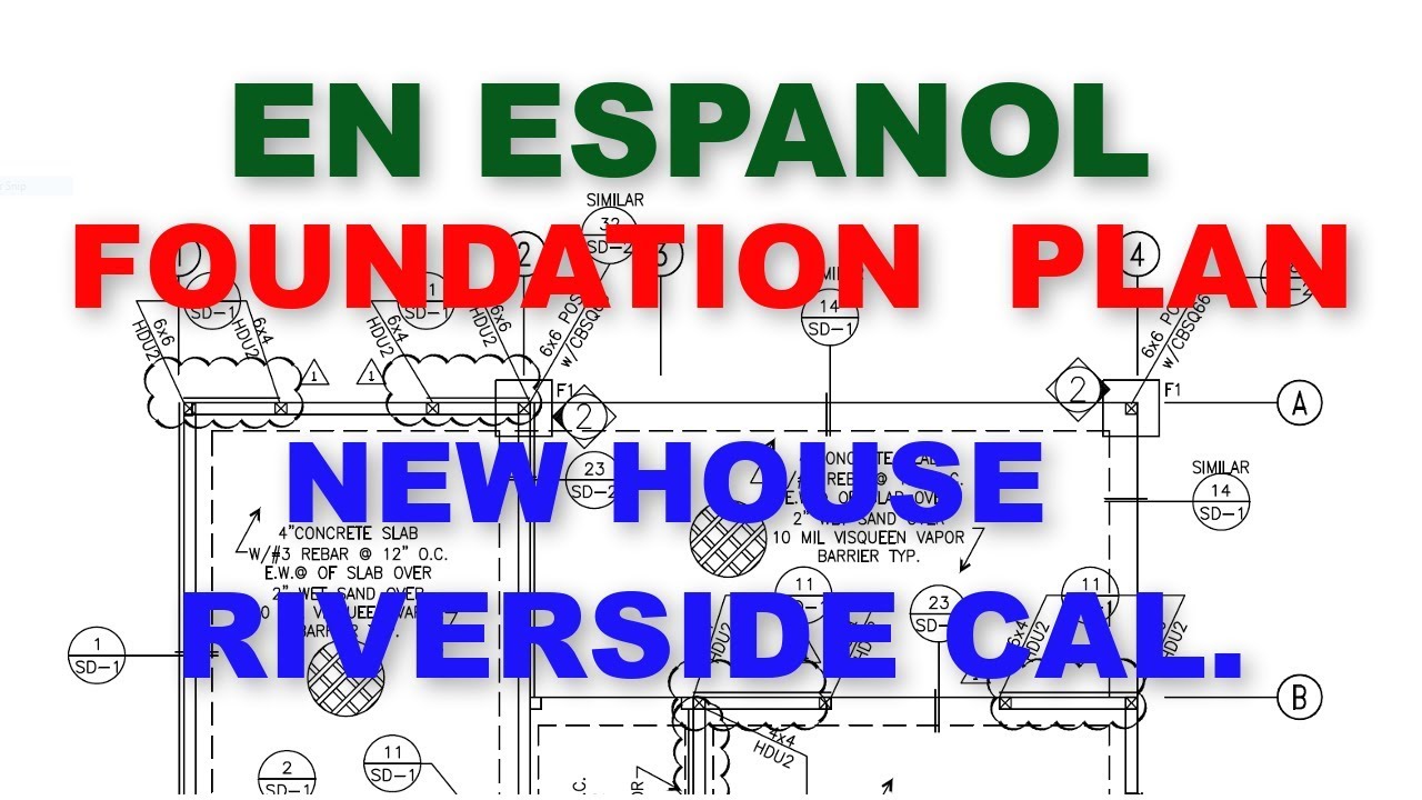 LECTURA DE PLANO ✨FOUNDATION PLAN1 ✨1  STORY NEW HOUSE/PLANOS DE CIMENTACION DE CASA DE 1 PLANTA