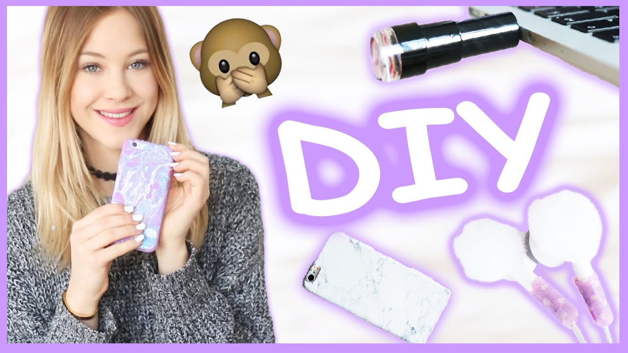 DIY HANDYHÜLLE, LIPPENSTIFT USB-STICK, KOPFHÖRER + SMARTPHONE HALTER