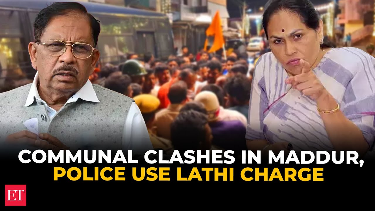 Lathi charge in Mandya, stone pelting during Ganesh Visarjan triggers protests, section 144 imposed