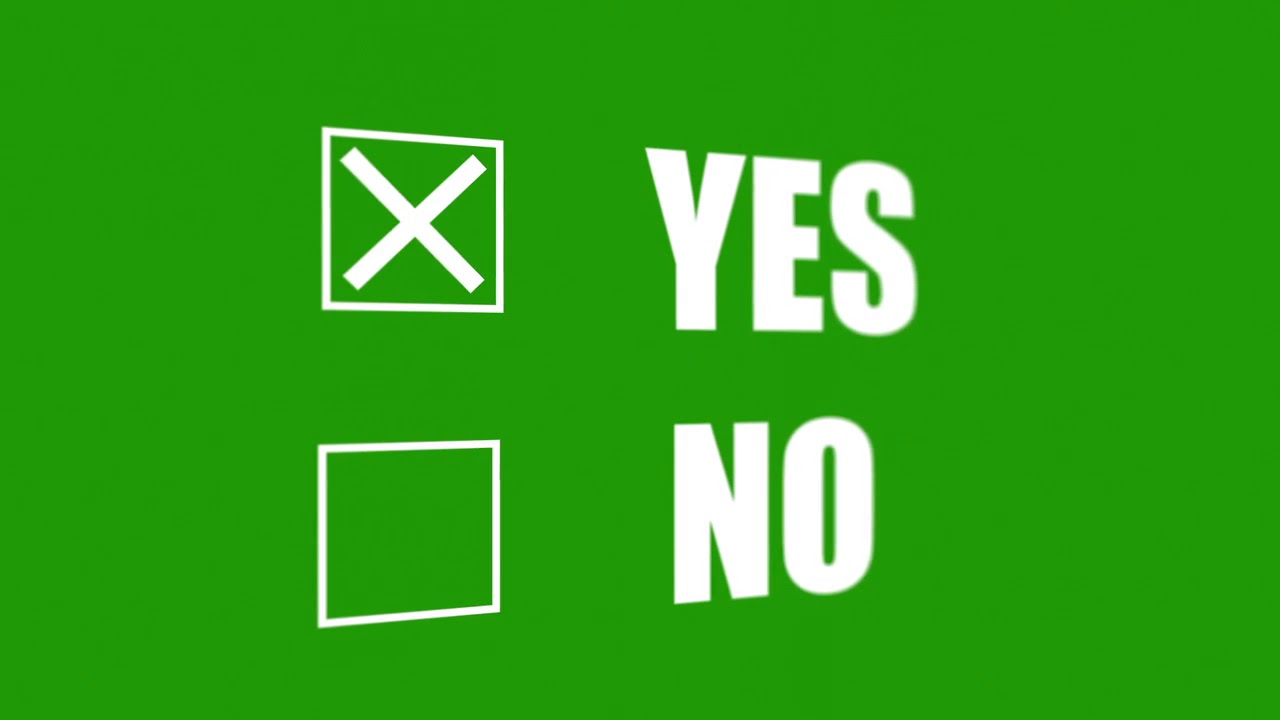 Yes or No Green screen animation Video | With Chroma Key | use without copyright #shorts #chromakey