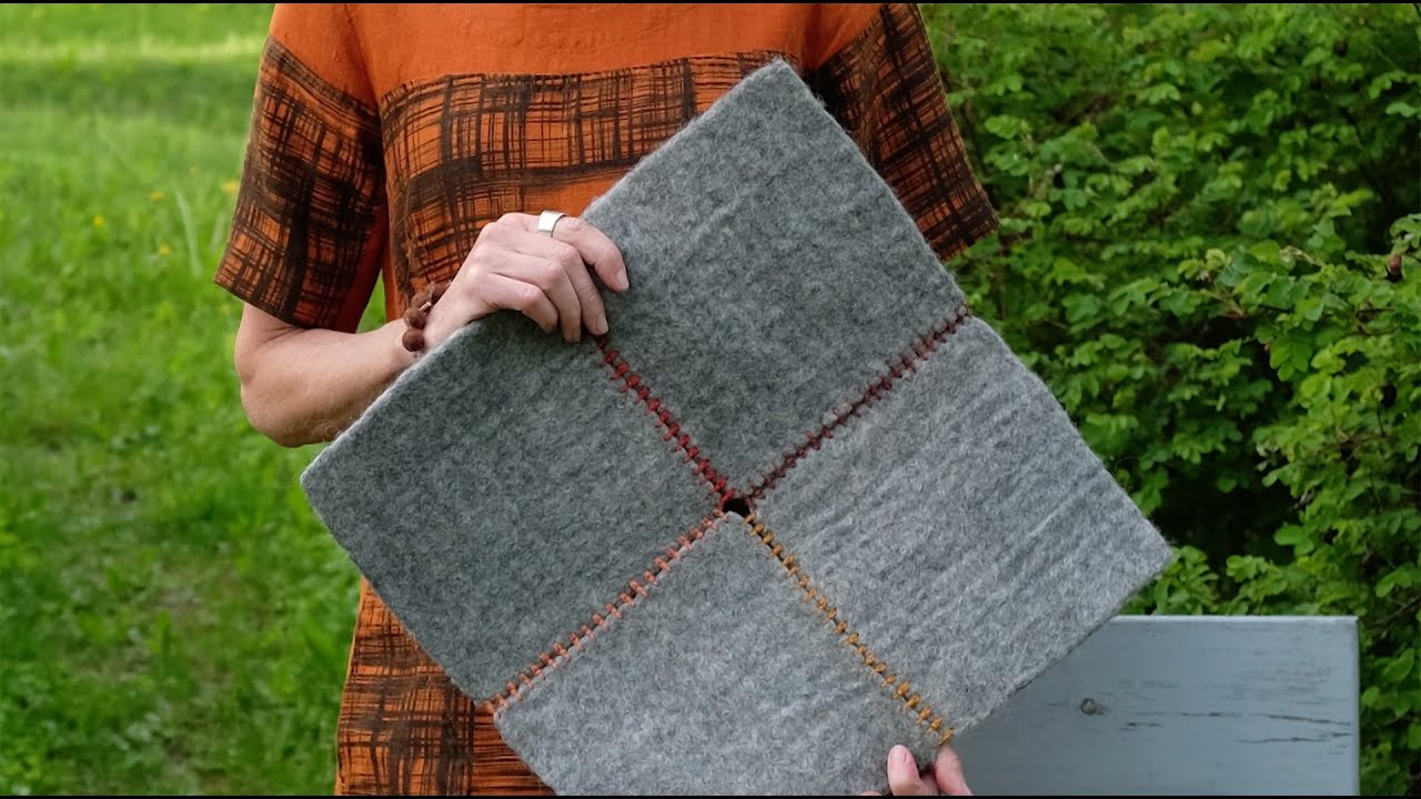 Tova en sittdyna – Felt a seat cushion out of wool