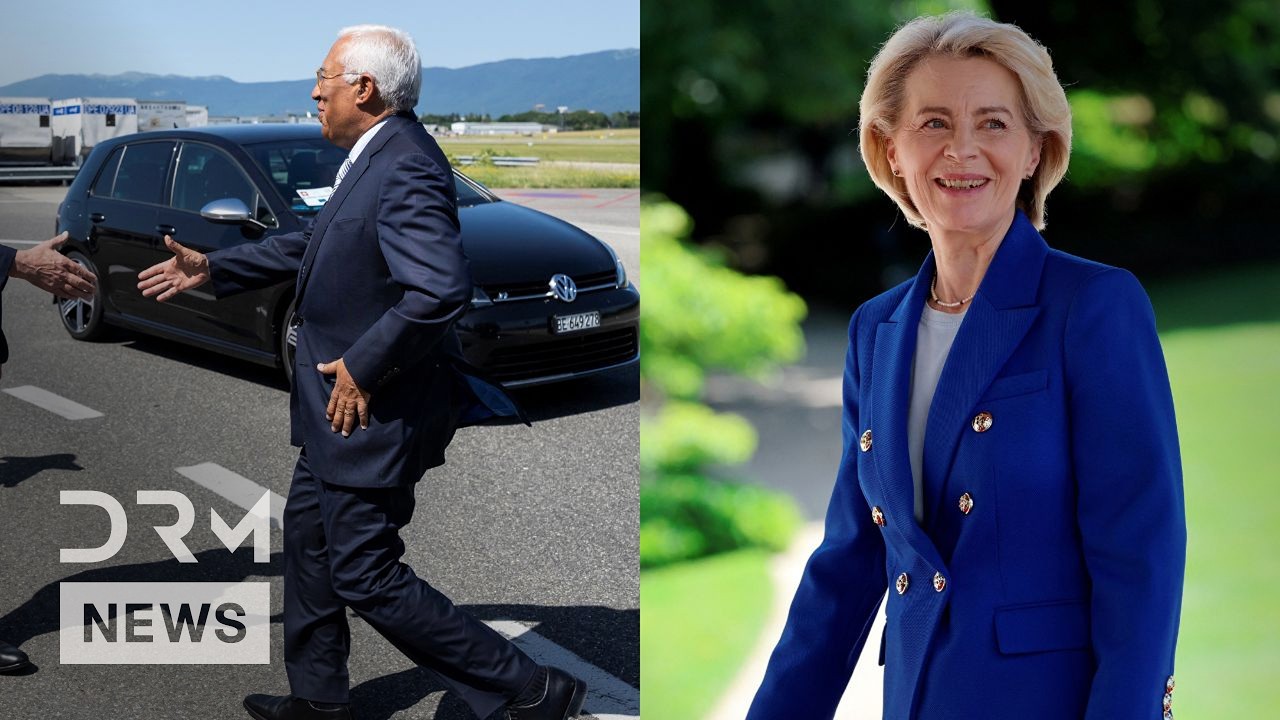 FULL ARRIVAL: EU Chief von der Leyen and Costa Reaches Evian Ahead of High-Stakes G7 Talks | AC1B