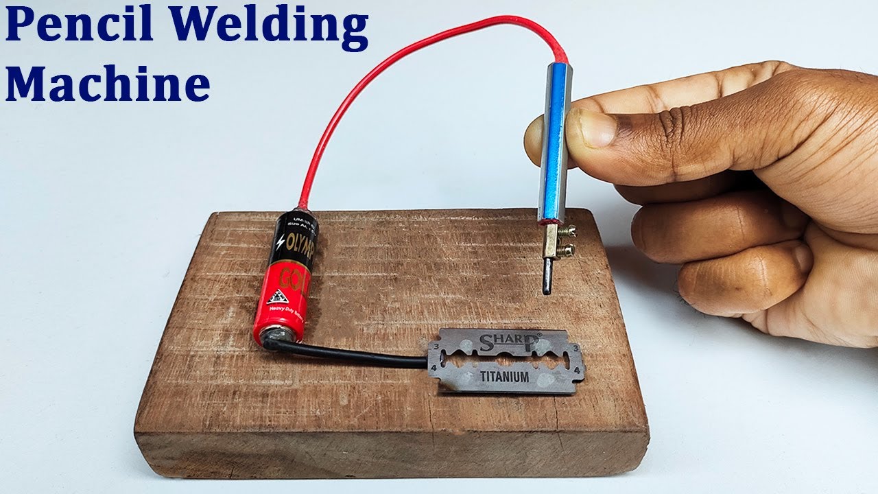 How To Make Simple Pencil Welding Machine At Home With Blade | Diy a 12V Welding Machine