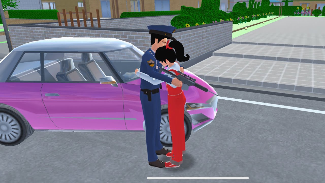  Car Theft Gone Wrong 🚓💥Thief Trapped by Police in the End #sakuraschoolsimulator #shortvideo #sss 