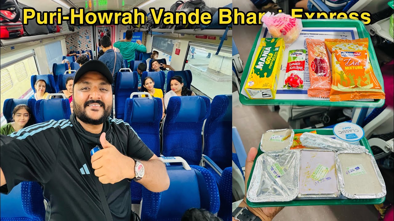 Family ke sath first time Vande Bharat Express Journey || Puri to Howrah || IRCTC food Review