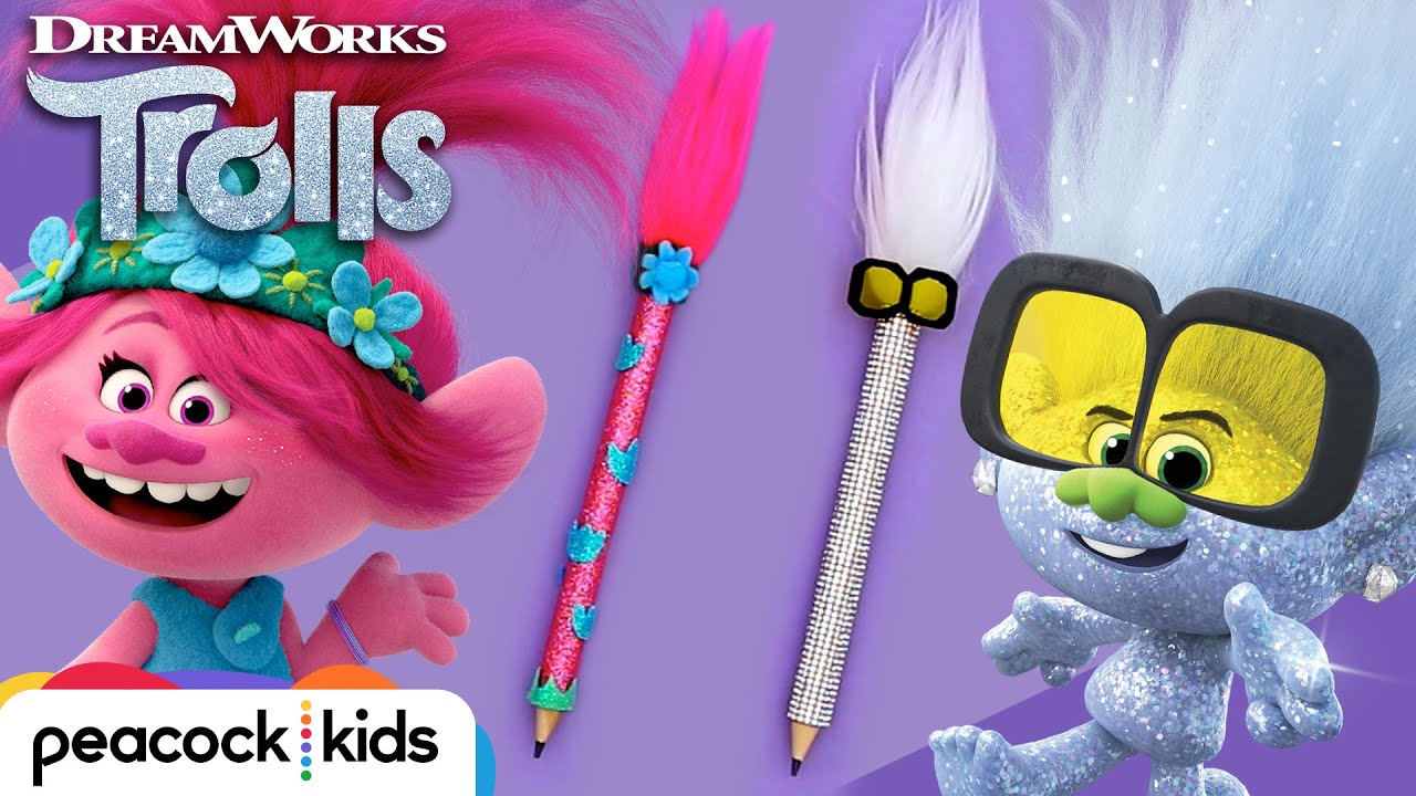 These DIY TROLLS Pencils Will Add Some SPARKLE To Your Writing! | TROLLS