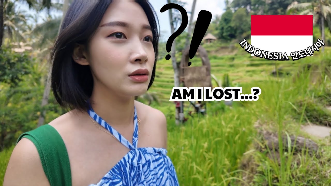 🇮🇩I am LOST in Tegalalang Rice Field…🥲Gianyar night market,Korean girl in Indonesia 발리 테갈랄랑, 기안야르 시장