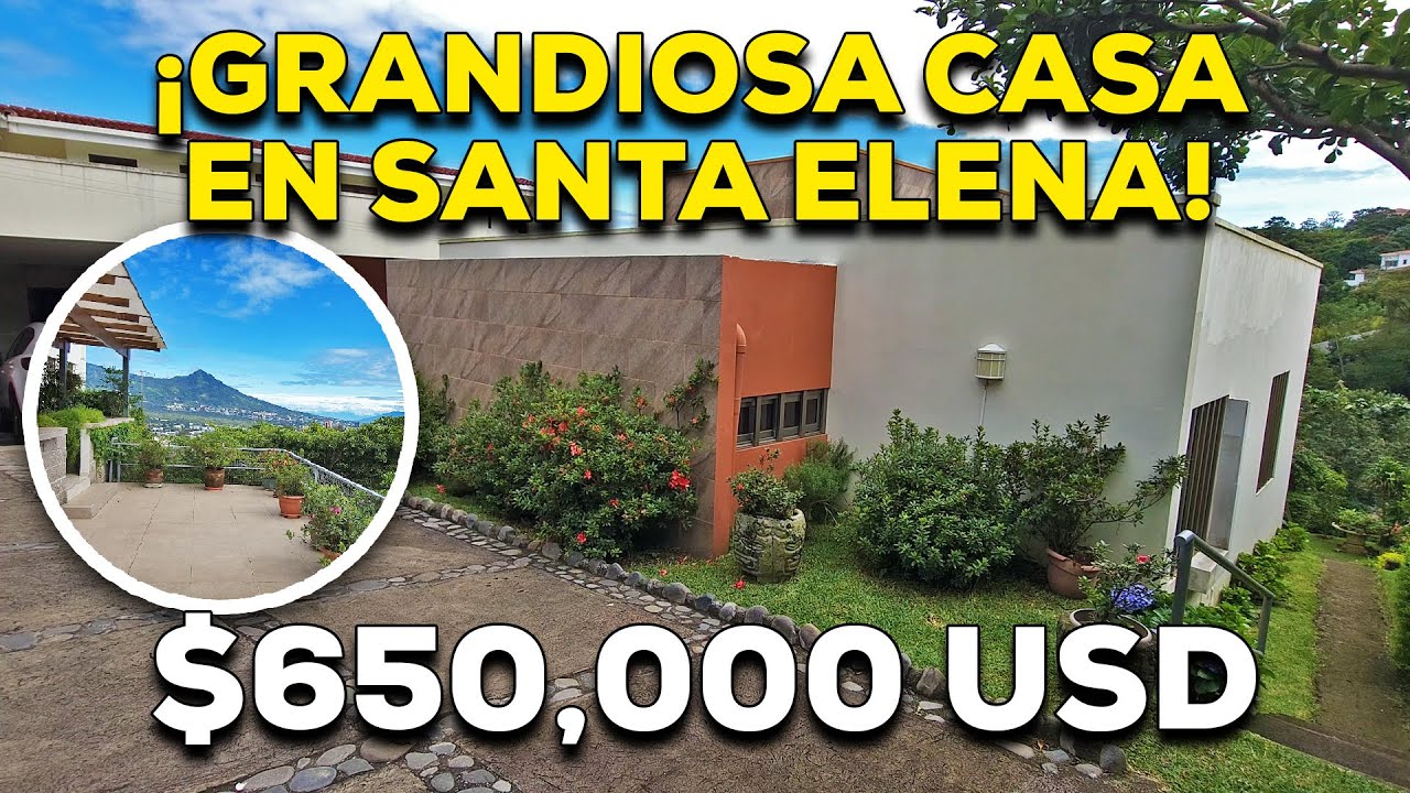 UNA VISTA IMPRESIONANTE AL VOLCAN DE SAN SALVADOR DESDE ESTA CASA EN VENTA EN SANTA ELENA