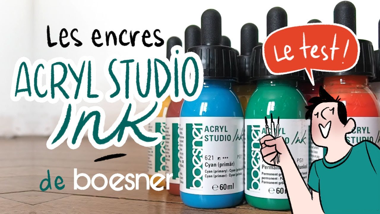 Je teste les encres ACRYL STUDIO INK de Boesner ! (+ work in progress)