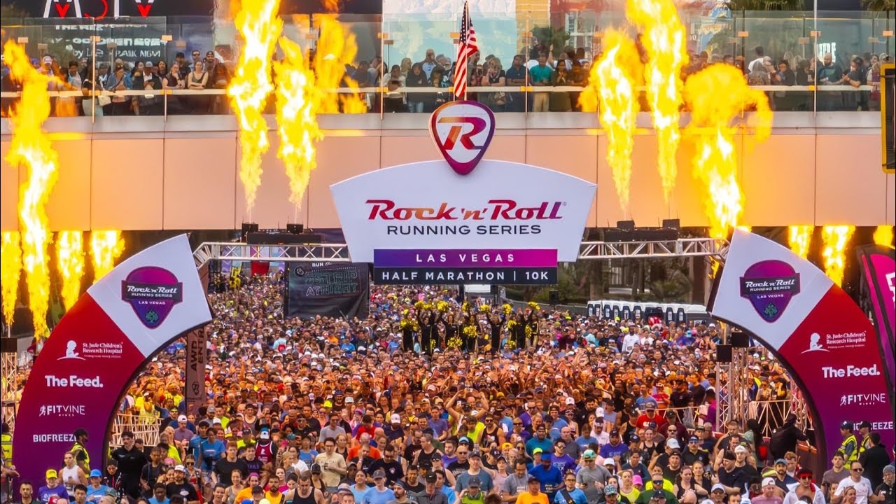 Rock and Roll Series Las Vegas 2024 Half marathon course includong bib pick up February 25 2024.