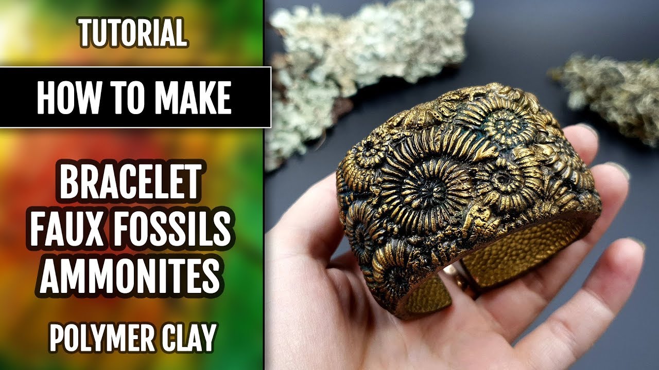 How to make Unique Bracelet with Faux Fossil Ammonites with Rock!