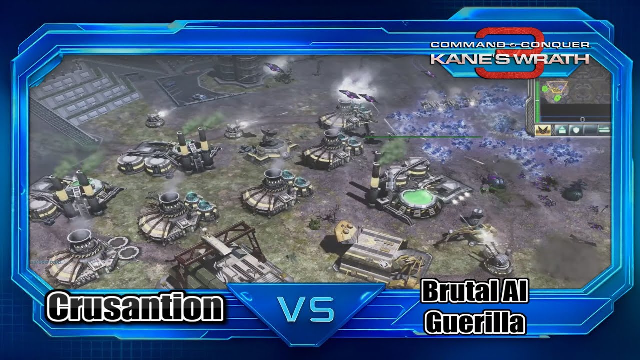 CNC 3 Kane's Wrath GDI vs Brutal AI - Guerilla (Traveler-59)