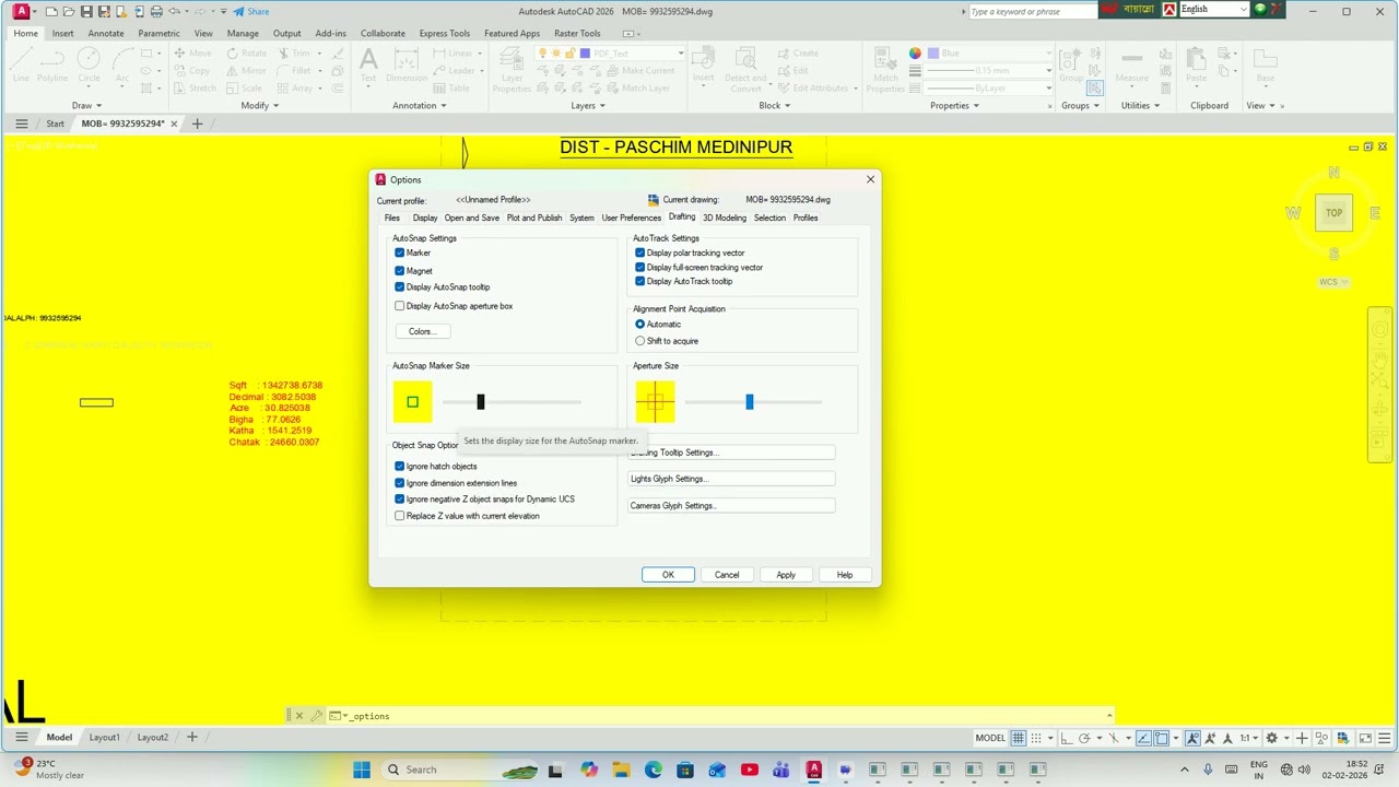 AutoCAD Background Color | সেটিং | বাংলা