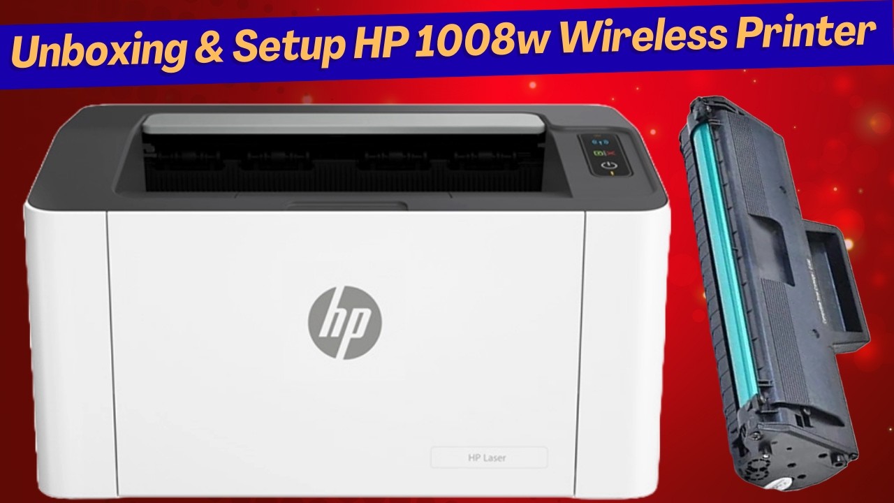 How To Setup HP 1008w Wireless Printer | Unboxing HP 1008w Printer