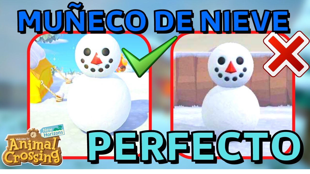 ¿Cómo HACER un MUÑECO DE NIEVE PERFECTO en ANIMAL CROSSING NEW HORIZONS ?| CobayasGamer