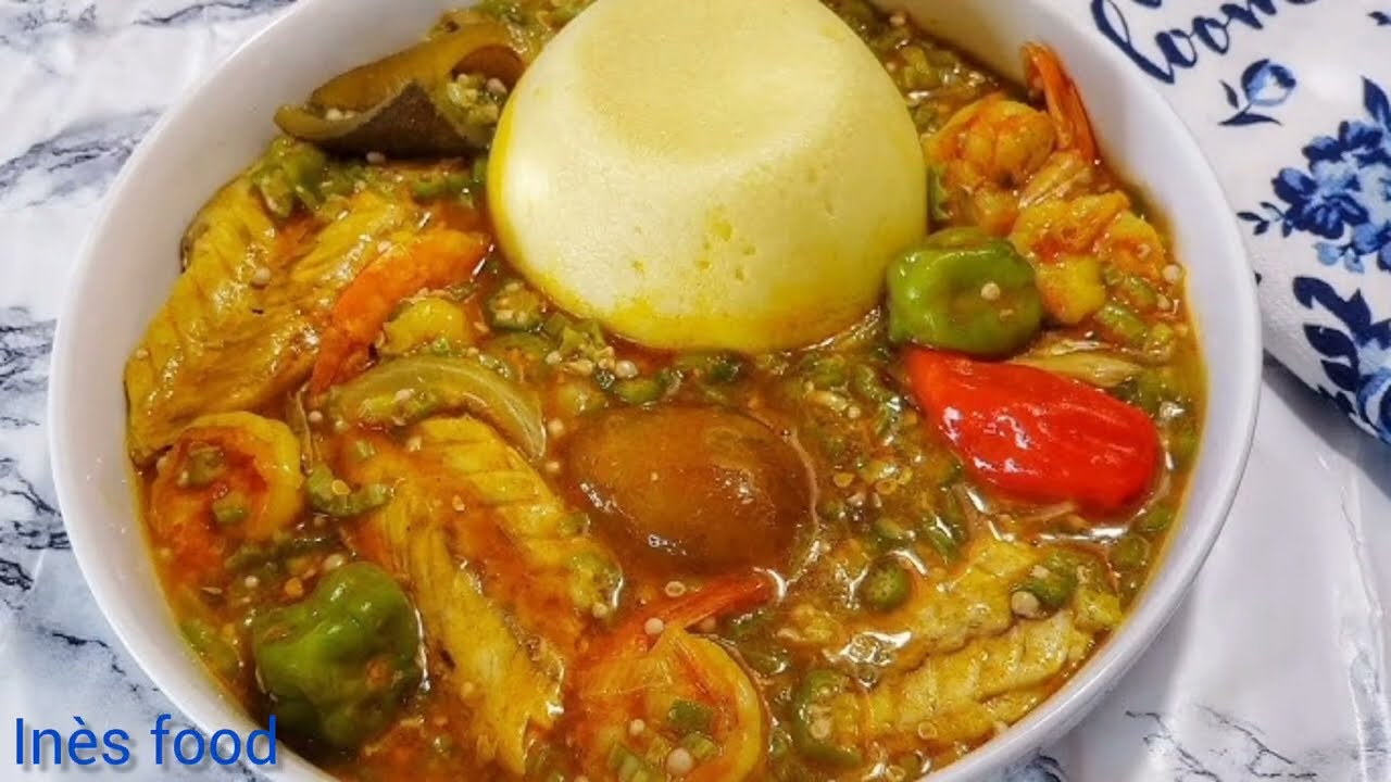 COOKING VLOG: Délicieuse recette Africaine |  SAUCE GOMBO + LA PÂTE DE MAÏS (AKOUMÉ)