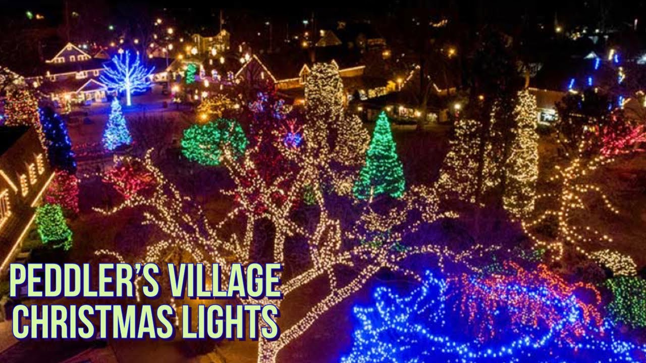 Peddler’s Village Christmas Lights, Lahaska, PA 😍🎄🎅