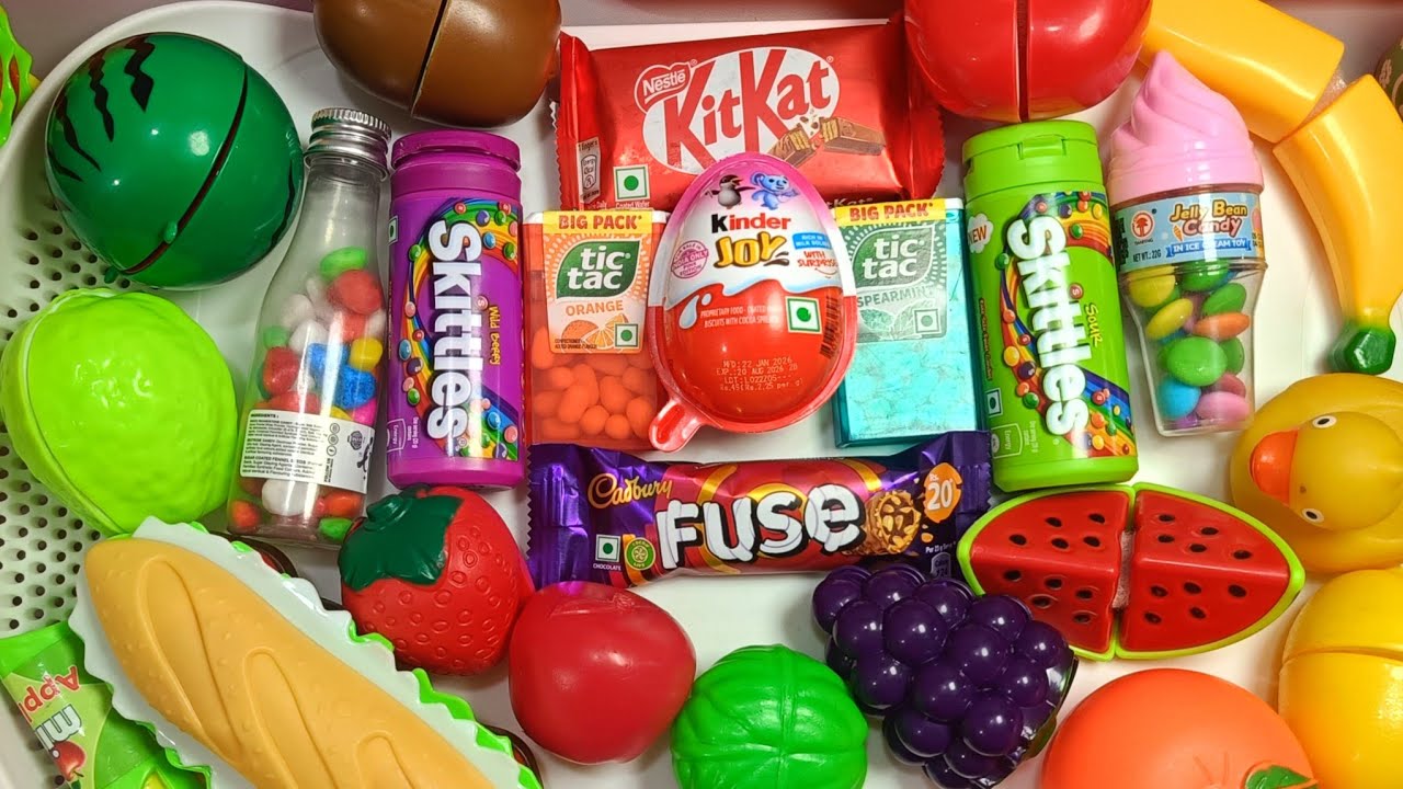 Fruit Cutting ASMR Relaxation with Kinderjoy Unboxing Surprise 🎁