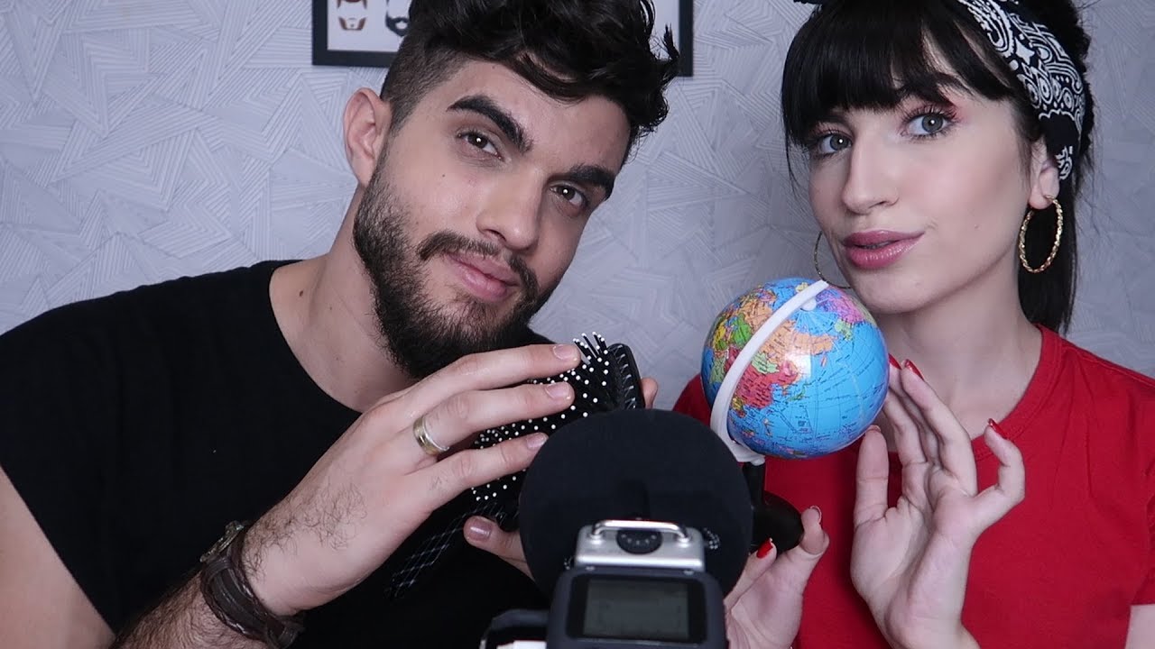ASMR - MEU NOIVO TENTANDO FAZER ASMR! (sons de boca, sussurros, tapping)