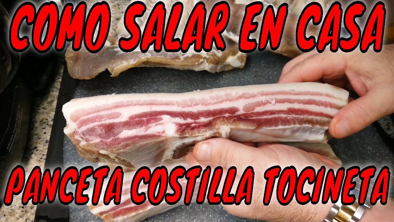 ⏭COMO SALAR PANCETA EN CASA⏮⏭COMO SALAR CARNE FÁCIL⏮TOCINETA SALADA,CARNE CURADA CON SAL  EN CASA