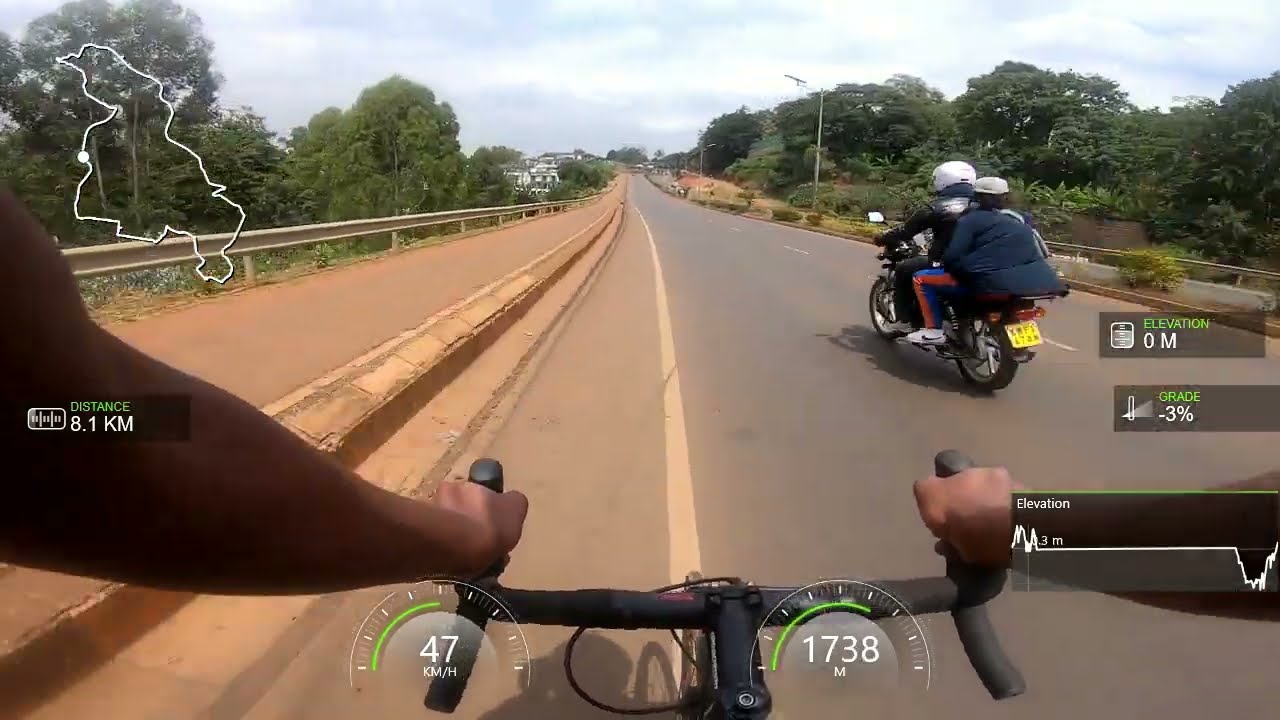 Ruaka To Westlands to CBD To Ruaka 30km