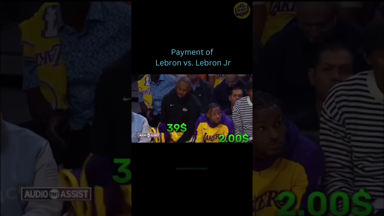 LeBron vs Bronny Salary Per Second #nba #lebronjames #bronnyjames