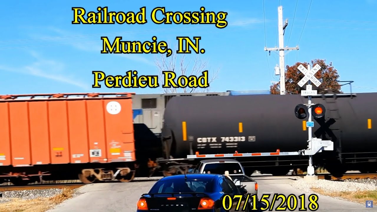 Railroad Crossing: Perdieu Road in Muncie, IN., CSX Main Tracks 1&2