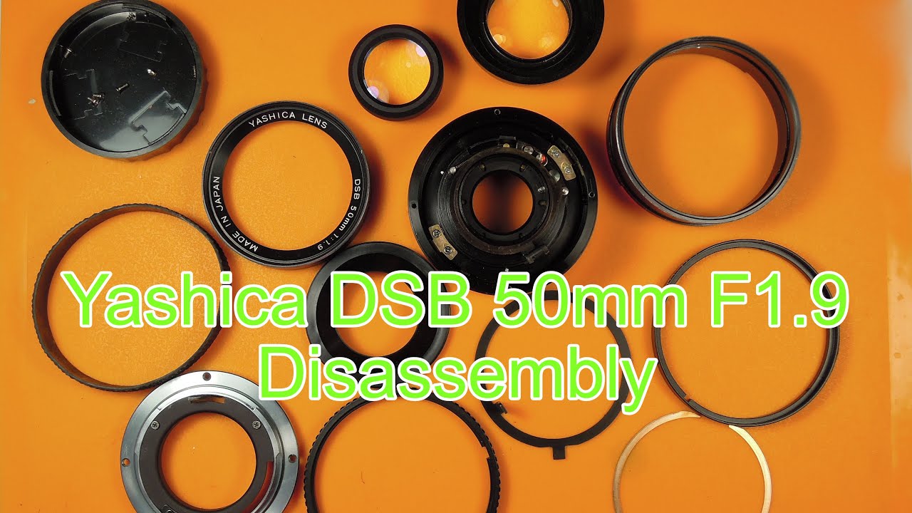 Yashica DSB 50mm F1.9 lens disassembly (Oily aperture) with Stupid Lens Experiment.