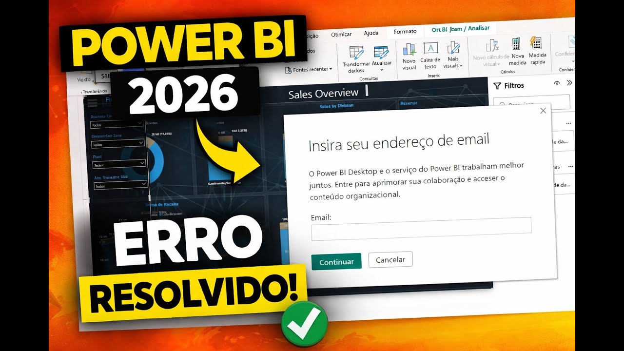 Power BI 2026: Como remover a mensagem “Insira seu e-mail” (Erro resolvido!)