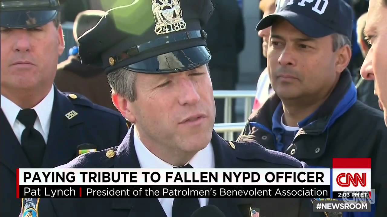 NYPD union chief asked why officers turned backs at funeral