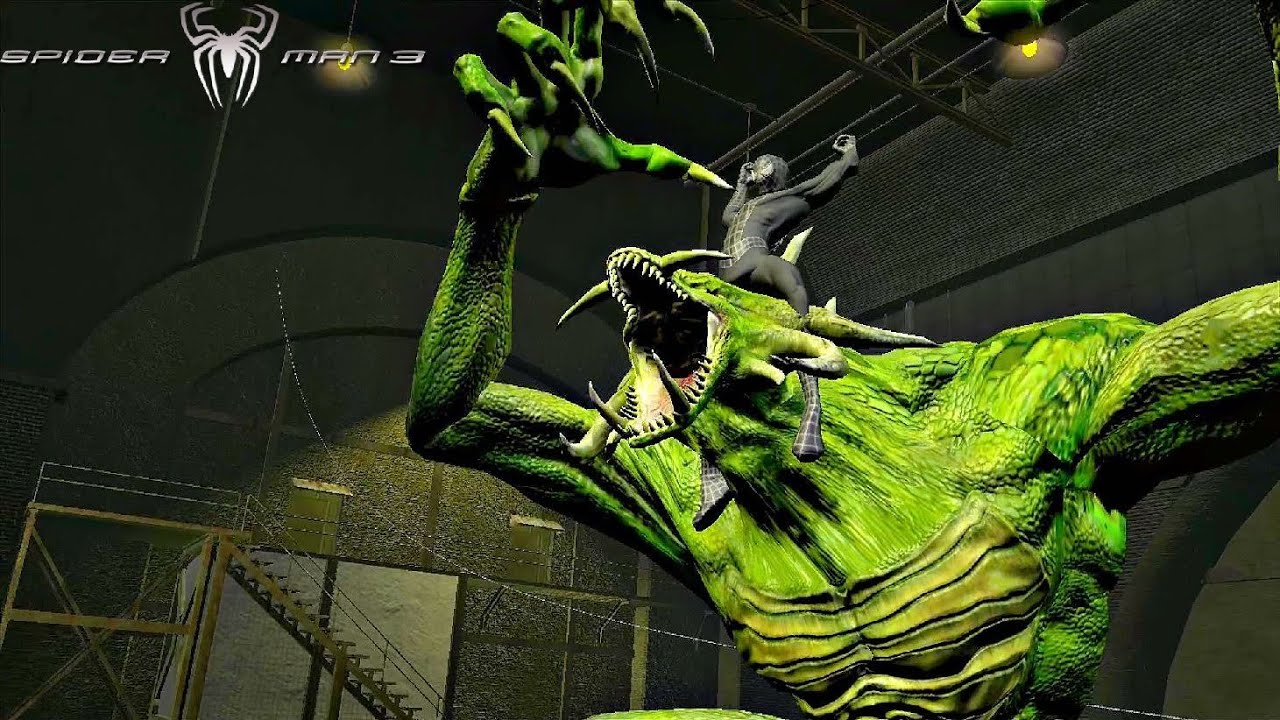 Black Suit Spider Man vs Kraven and The Lizard - Spider-Man 3 The Video Game