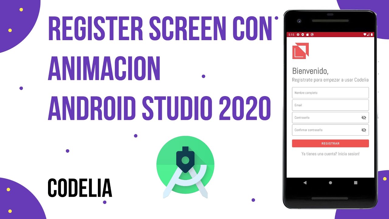 Android Studio - Register/Sign up screen con animación Pt. 3 | Diseño Material 2020