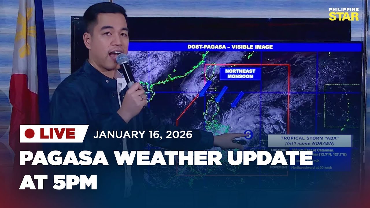 LIVESTREAM: PAGASA Weather Update on Tropical Storm #AdaPH (January 16, 2026)