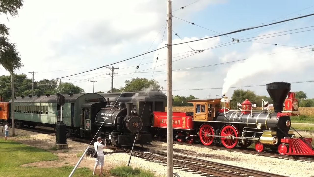 Illinois Railway Museum: Leviathan #63 Under Steam at IRM 720p!