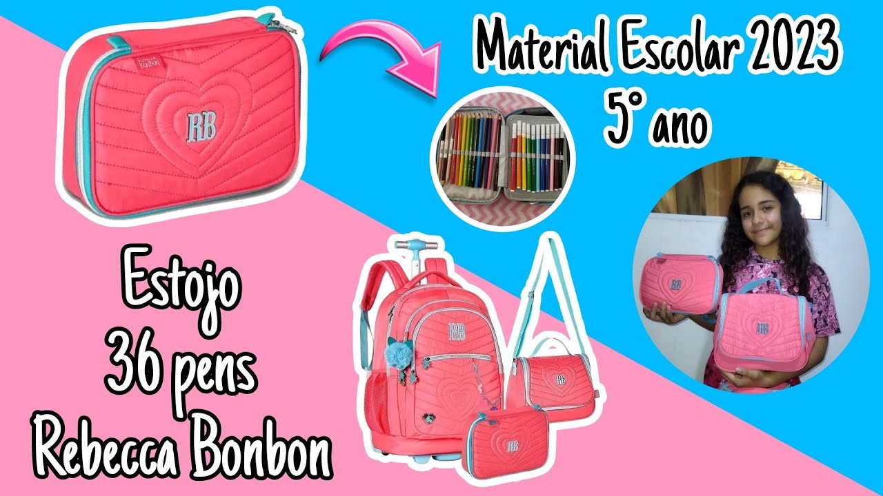 Organizando Estojo Box Rebecca Bonbon 36 pens - Material Escolar 2023