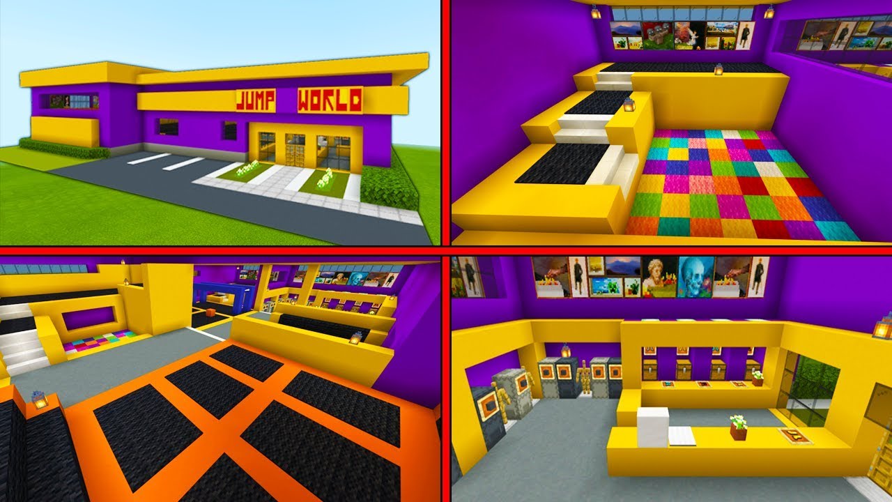 Minecraft Tutorial: How To Make A Trampoline Park 