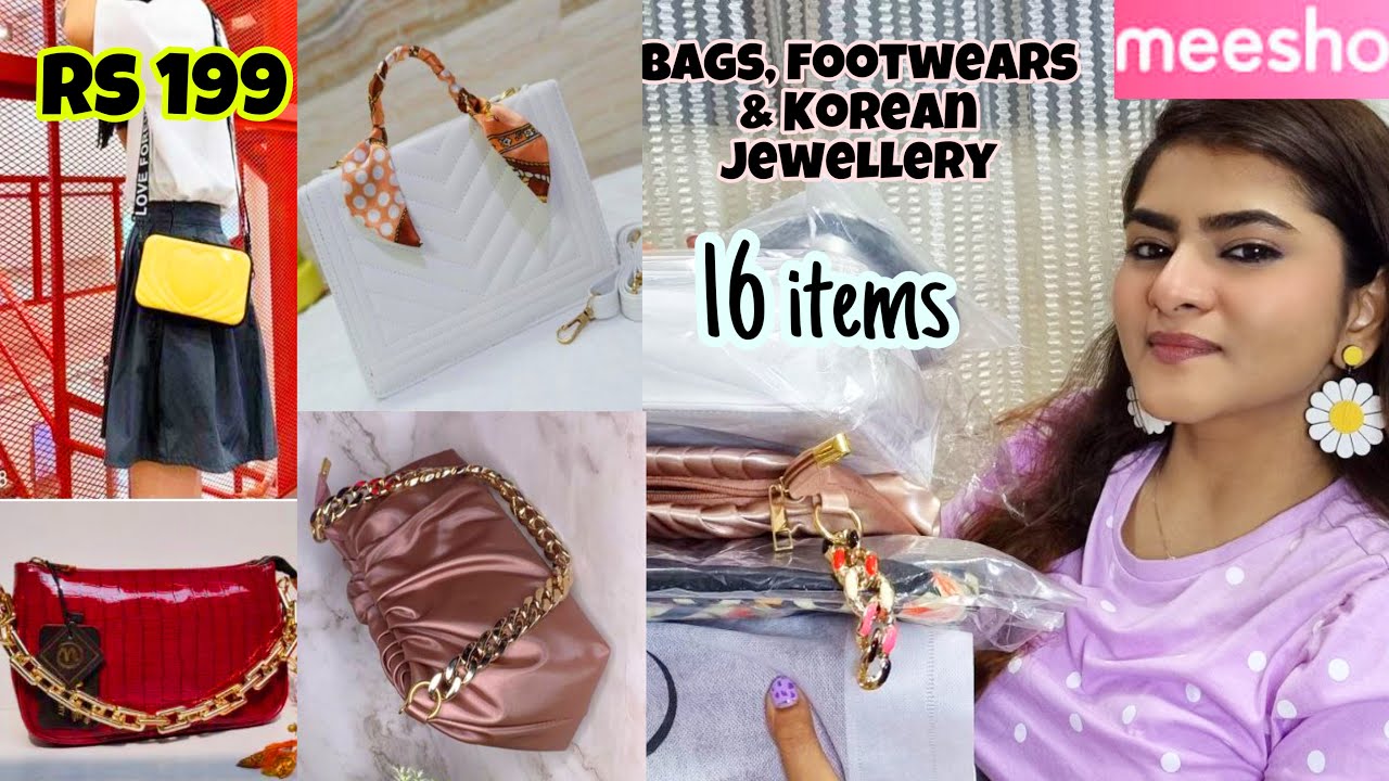 Meesho Bags, Shoes & Korean Jewellery haul starting Rs 199 | Meesho Bag Haul | Meesho Footwear haul