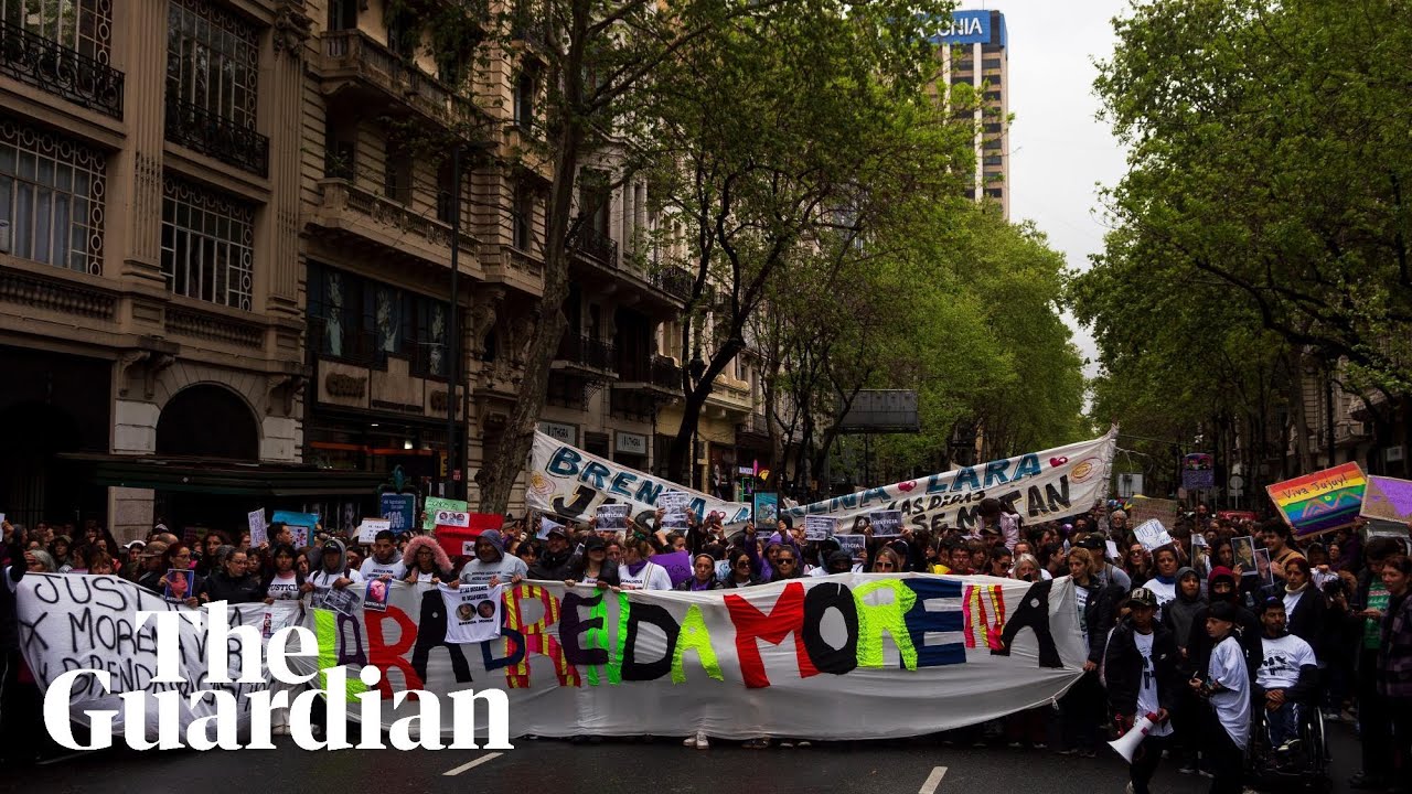 Thousands protest in Buenos Aires after murder of three young women
