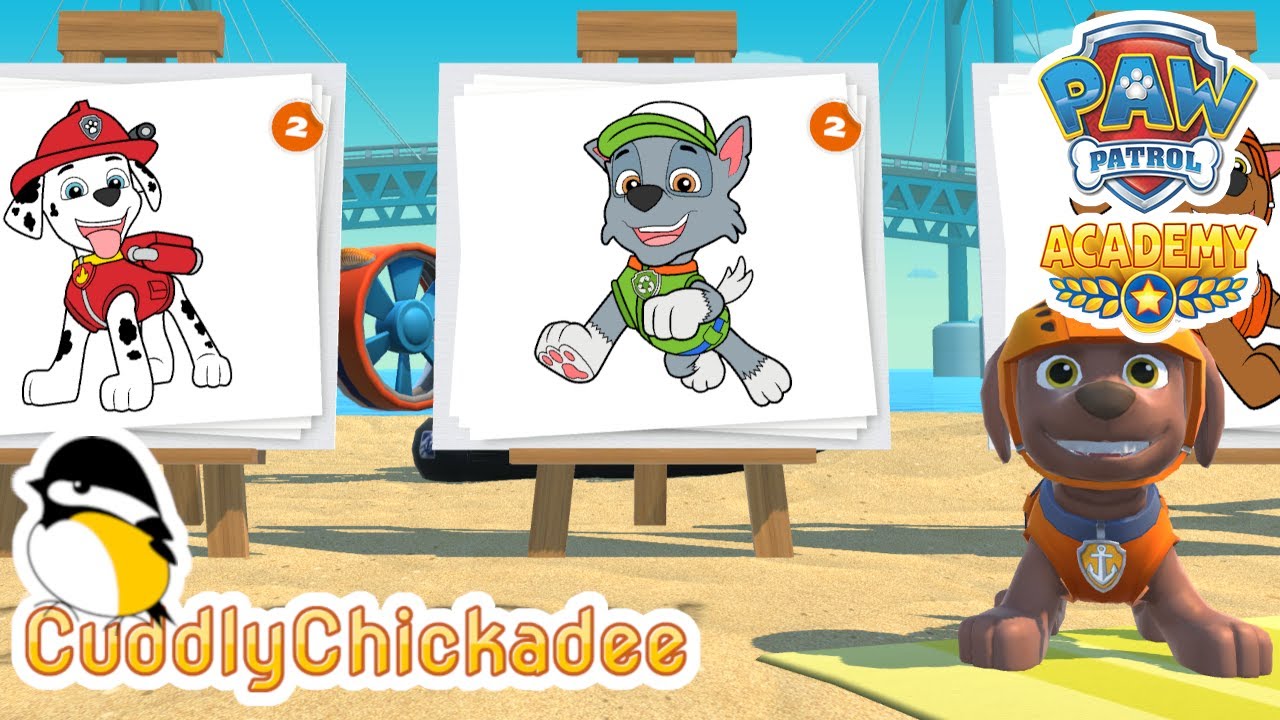 PAW Patrol Academy: Zuma's Beachside Art Gallery | Colouring Pups