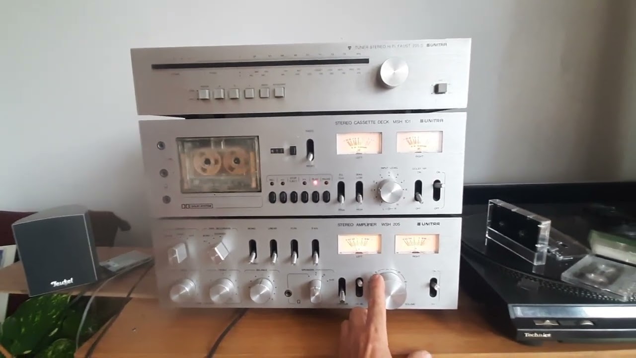 Pożądane unikaty audio.  UNITRA   Amplifier WSH 205   Stereo  Deck  MSH  101 Tuner Stereo FAUST 205S